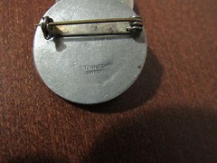 R Tennesmed sweden vintage pewter brooch PIN coloured glass