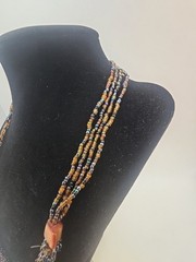 Large Handmade Boho Seed Bead Bib Necklace Shell Fringe Statement Festival…