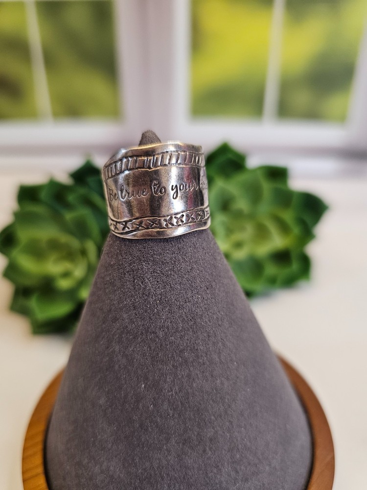 Silpada 925 Sterling Silver Be True To Your Dreams Ring R1820 Israel Size 10