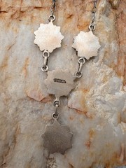 Sterling 925 Floral Link Necklace Southwest Style Daisy Concho 16–18” Adjustable