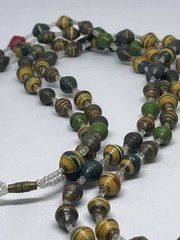 One Of A Kind Double Strand Recycled Artist Made Paper Bead Seed Bead Necklace