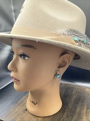 Barse by Leah Tahiti Earrings- Zinc Infused Turquoise -Silver- NWT