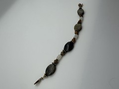 Gold Filled Serpentine Green Stone Bracelet