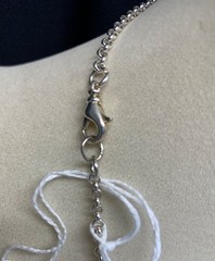 Flashy Black Crystal Silver Necklace w/ Cat Charm Made with Swarovski Crystals