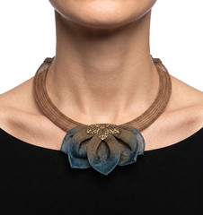 Sarah Cavender New Copper Bib Collar Necklace Pendant Whimsigoth Fairycore $339