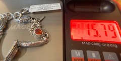 Sarda,Bali Made,Carnelian & Sterling,Adjustable Bracelet-Small Wrist Up 6.75”