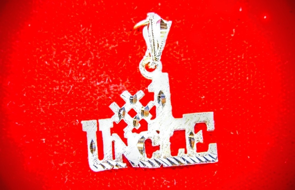10 K. SOLID YELLOW GOLD FANCY ITALIAN # 1 UNCLE PENDENT 1.1 Grams, 3/4″ LONG