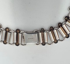 OOAK Artisan Antique Sterling Book Chain Collar Cross, Cherub, Rose, Claw Charms