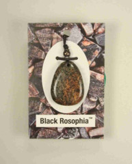 1.1″/29mm Black Rosophia™ CORDED (freeform) Pendant #626