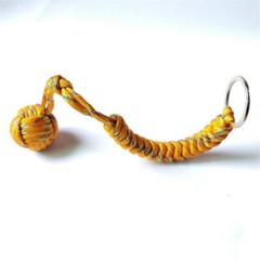Keychain Strength Paracord Black Monkey Fist Hiking With Steel Outdoor Ball