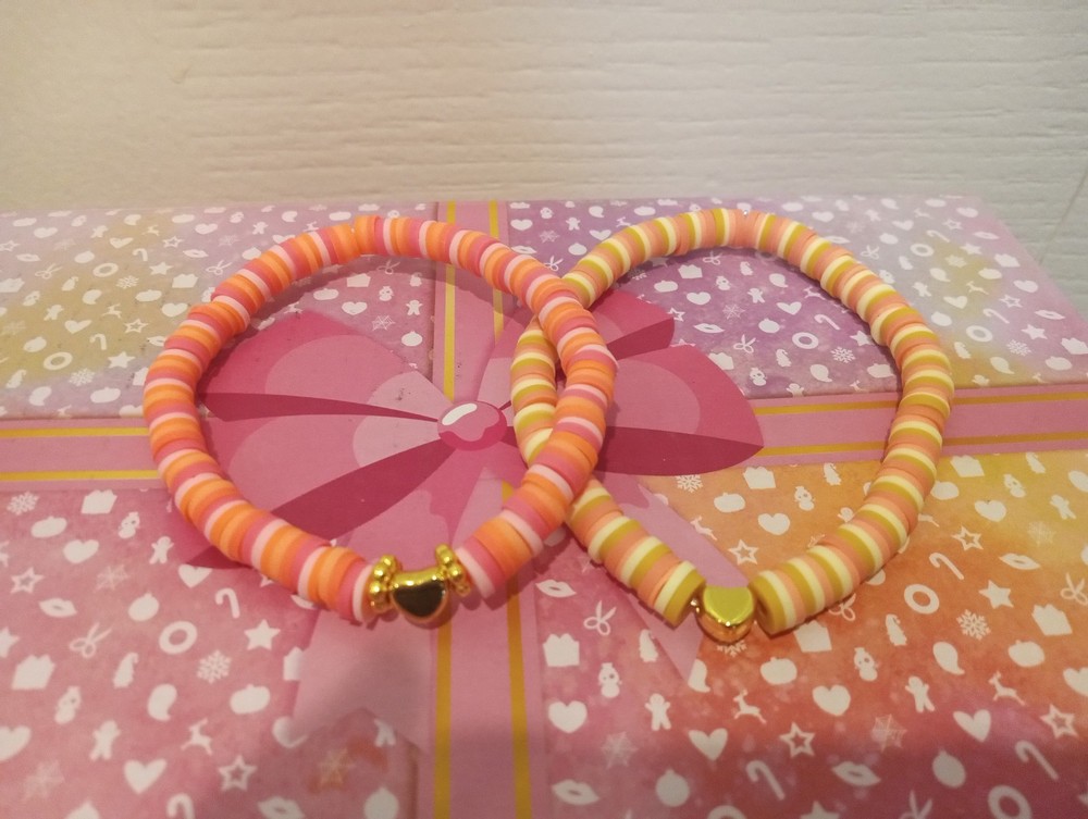 Girls & Womens Clay Bead Braclet Set