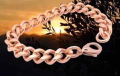 Solid Copper 15/32 of an inch wide – Men’s 8 Inch Link Bracelet CB623G.