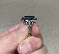Hematite and Sterling Silver Ring