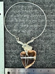 SORTILEGIO: Handmade Collar Necklace Natural Agate Artisan Forged One of a Kind