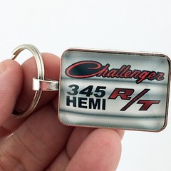 Challenger R/T 345 Hemi 1″ x 1.25″ Keychain