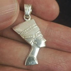 Handmade 925 Sterling Silver Nefertiti Pendant, Timeless Queen Elegance