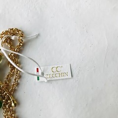 Murano Glass cc zecchin woman head doll  necklace 18″ / Pendant Made in Italy