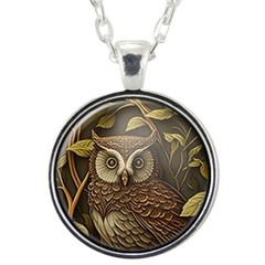 Owl Pendant Necklace, Handmade Whimsical Avian Art, Nature Inspired Jewelry