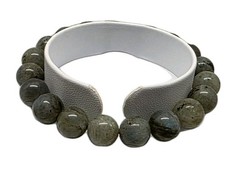 Labradorite 7 In-8 In Bracelet On Stretch Cord 8 Mm Beads Handmade