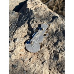 Lee Begay, Pin, Sterling Silver, Navajo Handmade, 2 1/4″
