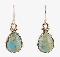 Barse Dreamy Drop Turquoise Earrings NWT