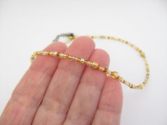Gold Glass Choker Necklace Mixed Shape Boho Seed Bead Summer Spring