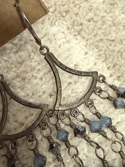 JBB Signed Sterling Silver Crystal Chandelier Earrings Handcrafted