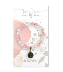 NEW JILZARA INTENTION PINK KINDNESS JOY GRACE Handmade Clay Bracelet LOVE CHARM
