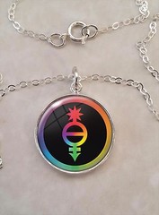 Choose a Gender LGBT Lesbian Gay Bisexual Trans .925 Sterling Silver Necklace