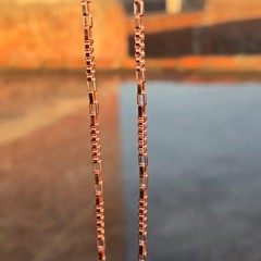 10 inch Pure Copper BOX Chain Anklet, Healing Copper Jewelry, Spiritual