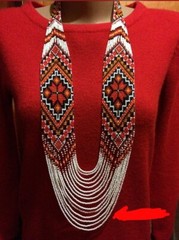 Handmade Seed Bead Necklace American Style Good Necklace Boho Beaded Necklace