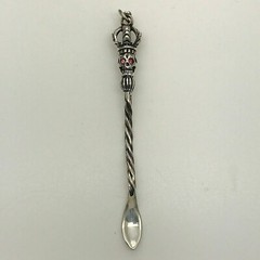 Silver or Gold Party Spoon Pendant, Burning Man, Coca