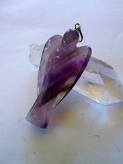 AMETHYST ANGEL Necklace, AMETHYST ANGEL PENDANT WITH SILVER CHAIN, Purple Angel