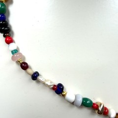 Handmade Bright Multicolor Beaded Necklace