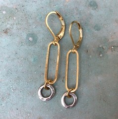 NEW HANDCRAFTED SUNDANCE CHARM LINK EARRINGS HANDMADE ARTISAN JEWELRY