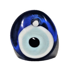 Hand Poured Made Evil Eye Art Glass Work Pendant Home or Personal Protection