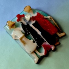 Lucinda Woman Pins Brooch Fashion Ladies Resin Glitter Statement Pin Vintage