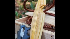 Coesistente – Wooden Surfboard Pendant with Shark Earrings (Women’s Jewelry Set)