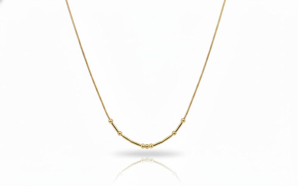 SilverGoldandRose Custom Morse Code Necklace – Personalized Hidden Message Jewel