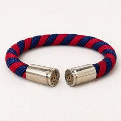 9mm Bullet Casing Bracelet Speer Luger Paracord Red Blue Ammo Jewelry