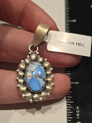 Sterling Silver 925 Golden Hills Pendant Southwestern Style
