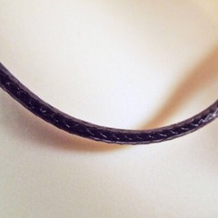 faux leather, braided cord, 1 mm, necklace, 17-19 inch, adjustable, #1910