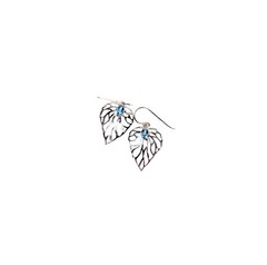 TOPAZ STERLING EARRINGS, Silver Blue Topaz Earrings, Silver Topaz Earrings