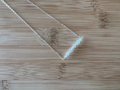 New! White Topaz & Sterling Silver Bar Necklace Handmade 16 1/2-17 3/4 in. -N250