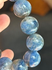 Lepidolite Kyanite Beaded Bracelet Natural Crystal Gemstone 14/15mm