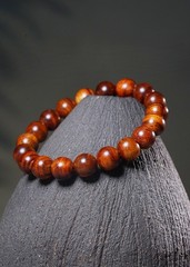 10mm Hainan Huanghuali Tiger-Striped Prayer Beads bracelet for Men and Women