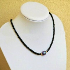 New 3mm Bright Black Spinel Black Pearl Necklace Diy Wrist Pray Souvenir Fancy