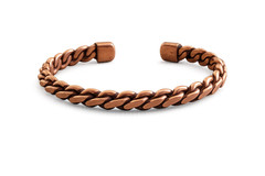 Pure Copper Bracelet Solid Heavy Twist Arthritis Pain Therapy Healing Cuff