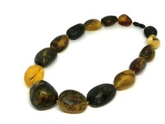 Massive AMBER NECKLACE Gift Baltic Amber Untreated Healing Unpolished 131g 17932
