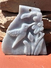 Guatemalan Lilac Jade Carved Pendant 235 carats